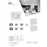 KANLUX 26751 | Nesta-KL Kanlux beépíthető lámpa négyzet billenthető, foglalat nélkül 82x82mm 1x MR16 / GU5.3 / GU10 króm