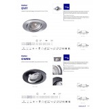 KANLUX 18561 | Evit Kanlux beépíthető lámpa kerek billenthető Ø82mm 1x MR16 / GU5.3 alumínium