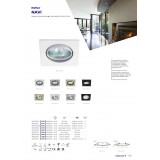 KANLUX 2553 | Navi Kanlux beépíthető lámpa - CTX-DT10-C/M - négyzet billenthető 81x81mm 1x MR16 / GU5.3 matt króm