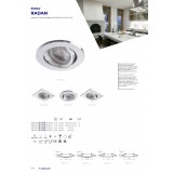 KANLUX 7361 | Radan Kanlux beépíthető lámpa négyzet billenthető 83x83mm 1x MR16 / GU5.3 alumínium