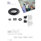 KANLUX 26732 | Alor Kanlux beépíthető lámpa négyzet billenthető, foglalat nélkül 83x83mm 1x MR16 / GU5.3 / GU10 matt fekete