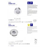 KANLUX 23521 | Imber Kanlux beépíthető lámpa kerek Ø30mm 1x LED 40lm 6500K IP65 ezüst