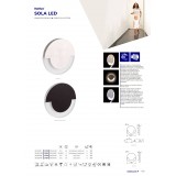 KANLUX 27559 | Kanlux-Sola Kanlux beépíthető lámpa - SOLA LED B-WW - kerek Ø70mm 1x LED 13lm 3000K fekete, átlátszó