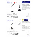 KANLUX 22341 | Franco Kanlux asztali lámpa fényerőszabályzós érintőkapcsoló flexibilis 1x LED 390lm 2700 - 3200K fekete