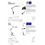 KANLUX 19300 | Pixa Kanlux asztali lámpa kapcsoló flexibilis 1x E14 fehér, fekete