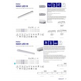 KANLUX 22607 | Mah-LED-HI Kanlux mennyezeti lámpa 1x LED 5000lm 4000K IP65 IK08 szürke, fehér