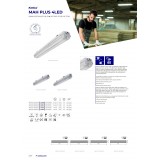 KANLUX 22801 | Mah-T8-LED Kanlux mennyezeti armatúra T8 LED fényforráshoz tervezve 2x G13 / T8 LED IP65 szürke, áttetsző