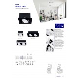 KANLUX 32930 | Mateo Kanlux beépíthető - mélysugárzó lámpa négyzet elforgatható fényforrás 195x195mm 1x GU10 / ES111 fekete