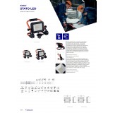 KANLUX 29222 | Stato Kanlux fényvető hordozható lámpa villásdugó - kapcsoló nélkül elforgatható alkatrészek 1x LED 2770lm 4000K IP65 IK07 fekete, narancs