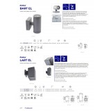 KANLUX 7080 | Bart Kanlux fali lámpa 2x GU10 IP54 szürke