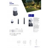KANLUX 29010 | Vadra Kanlux fali lámpa négyszögletes 1x E27 IP44 antracit