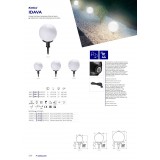 KANLUX 23512 | Idava Kanlux leszúrható lámpa gömb villásdugó - kapcsoló nélkül elforgatható alkatrészek 1x E27 IP44 fekete, fehér