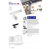 KANLUX 33134 | Tear Kanlux rendszerelem lámpa elforgatható alkatrészek 1x LED 2850lm 3000K fehér