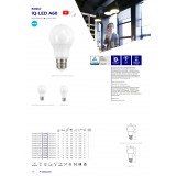 KANLUX 33714 | E27 7,2W -> 60W Kanlux normál A60 LED fényforrás IQ-LED SAFE light 820lm 4000K 220° CRI>80