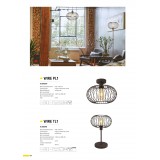 KLAUSEN KL108018 | Wire-KLA Klausen asztali lámpa 45cm vezeték kapcsoló 1x E27 rozsdaszín, barna