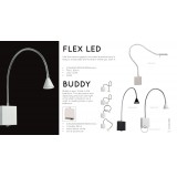 LUCIDE 18293/03/30 | Buddy Lucide falikar lámpa kapcsoló flexibilis 1x LED 300lm 4000K fekete
