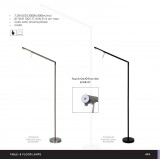 LUCIDE 12719/06/30 | Bergamo Lucide álló lámpa 120cm fényerőszabályzós érintőkapcsoló elforgatható alkatrészek 1x LED 400lm 3000K fekete