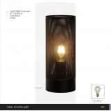 LUCIDE 03516/01/30 | Beli Lucide asztali lámpa 30cm vezeték kapcsoló 1x E27 fekete