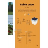 LUTEC 6908001339 | Table-Cube Lutec hordozható, asztali lámpa fényerőszabályzós érintőkapcsoló napelemes/szolár, szabályozható fényerő 1x LED 100lm 3000K IP44 zöld, opál