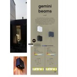LUTEC 5104005118 | Gemini-Beams Lutec fali lámpa négyzet állítható szórásszög 1x LED 400lm 4000K IP54 sötétszürke