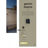 LUTEC 5104006012 | Gemini-Beams Lutec fali lámpa íves állítható szórásszög 1x LED 400lm 3000K IP54 matt fekete