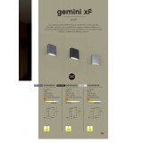 LUTEC 5104001118 | Gemini-XF Lutec fali lámpa négyzet 1x LED 750lm 4000K IP54 sötétszürke, átlátszó