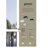 LUTEC 5189113118 | Gemini Lutec fali lámpa téglatest 1x LED 700lm 3000K IP54 antracit szürke, átlátszó