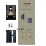 LUTEC 5604011118 | Focus-LUT Lutec fali lámpa íves 2x GU10 IP44 antracit szürke, átlátszó