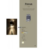 LUTEC 5605013118 | Focus-LUT Lutec falikar lámpa téglatest 1x LED 500lm 4000K IP44 antracit szürke, átlátszó