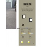 LUTEC 6402105012 | Helena-LU Lutec fali lámpa négyzet 1x LED 200lm 3000K IP54 matt fekete, opál