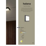 LUTEC 5102101118 | Helena-LU Lutec fali, mennyezeti lámpa négyzet 1x LED 1500lm 4000K IP54 sötétszürke, opál