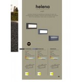 LUTEC 5191601118 | Helena-LU Lutec fali lámpa téglalap 1x LED 450lm 4000K IP54 antracit szürke, opál