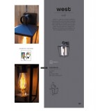 LUTEC 5207901012 | West-LU Lutec falikar lámpa 1x E27 IP44 matt fekete, átlátszó