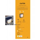 LUTEC 6934601118 | Curtis Lutec fali lámpa négyzet mozgásérzékelő, kapcsoló napelemes/szolár 1x LED 300lm 3000K IP54 sötétszürke, opál
