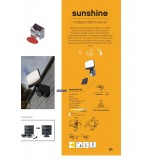 LUTEC 6925601345 | Sunshine Lutec fényvető lámpa mozgásérzékelő, fényérzékelő szenzor - alkonykapcsoló napelemes/szolár, elforgatható alkatrészek 1x LED 500lm 5000K IP44 antracit szürke, opál
