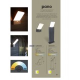 LUTEC 5289001118 | Pano Lutec falikar lámpa állítható színhőmérséklet 1x LED 1300lm 3000 <-> 5000K IP54 sötétszürke, opál