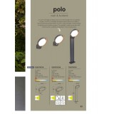 LUTEC 5205701118 | Polo-LUT Lutec falikar lámpa 1x LED 1100lm 3000K IP54 sötétszürke, opál