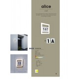 LUTEC 5194301118 | Alice-LU Lutec fali lámpa 1x LED 800lm 3000K IP44 sötétszürke, opál