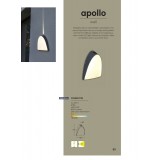 LUTEC 5188801118 | Apollo-LU Lutec fali lámpa 1x LED 800lm 3000K IP54 antracit szürke, opál