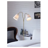 MARKSLOJD 105274 | Modena-MS Markslojd álló lámpa 152cm kapcsoló flexibilis 2x E27 sárgaréz, fehér