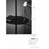 MARKSLOJD 107307 | Linear-MS Markslojd álló lámpa 125cm kapcsoló elforgatható alkatrészek, USB csatlakozó 1x E14 fekete, króm