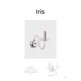 MAXLIGHT W0199 | IrisM Maxlight falikar lámpa 6x E14 áttetsző, króm