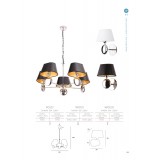 MAXLIGHT P0127 | Napoleon Maxlight csillár lámpa 5x E14 króm, fekete, arany
