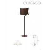 MAXLIGHT F0036 | Chicago Maxlight álló lámpa 155cm kapcsoló 1x E27 fekete