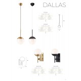 MAXLIGHT P0241 | Dallas Maxlight függeszték lámpa 1x E14 arany, fehér