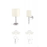 MAXLIGHT T0031 | EleganceM Maxlight asztali lámpa 45cm kapcsoló 1x E27 fehér, króm, átlátszó
