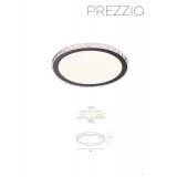 MAXLIGHT 2875 | Prezzio Maxlight mennyezeti lámpa 1x LED 1500lm 3000K króm, átlátszó