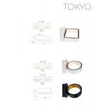 MAXLIGHT W0167 | TokyoM Maxlight falikar lámpa elforgatható alkatrészek 1x LED 310lm 3000K fekete, arany