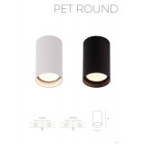 MAXLIGHT C0142 | Pet-Round Maxlight mennyezeti lámpa 1x GU10 fekete