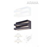 MAXLIGHT W0178 | Araxa Maxlight fali lámpa 24x LED 600lm 3000K fekete